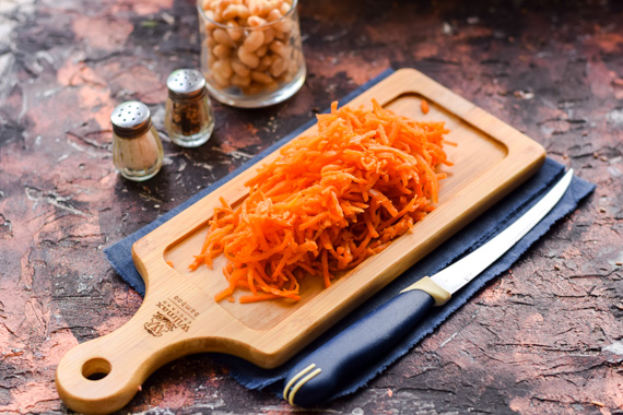 салат с фасолью и корейской морковью рецепт фото 3